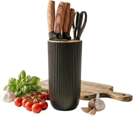 BBQ knife set, 6-piece Kitchen knife set with Universal block